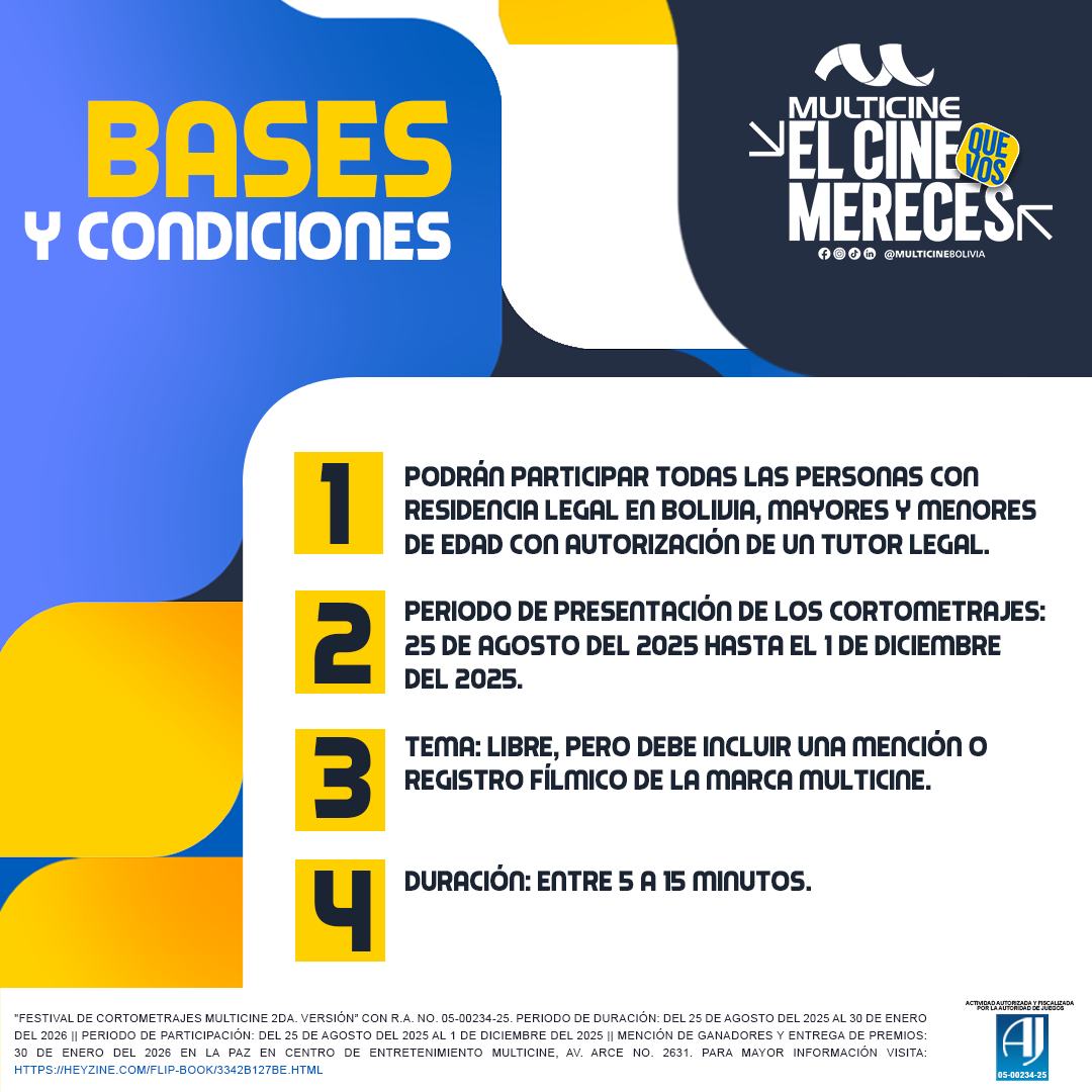 Festival de Cortometrajes Multicine 2da versión 🎬