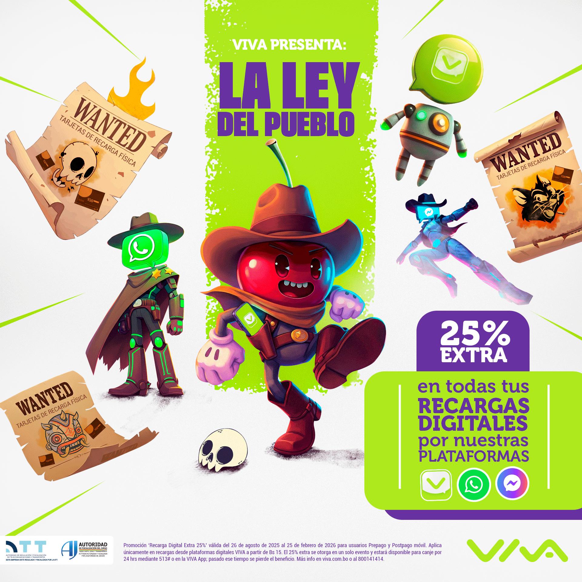 25% EXTRA en todas tus Recargas Digitales.